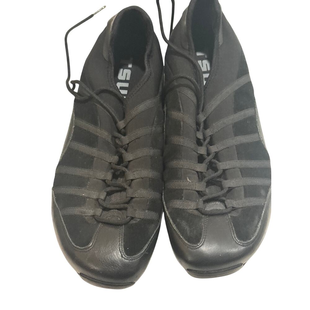 TSUBO Black Knit Lace-Up Comfort Sneakers Men’s Casual Walking Shoes US 11